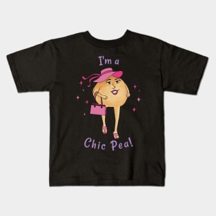 Chic Pea Struts Her Stuff - funny cartoon character Kids T-Shirt